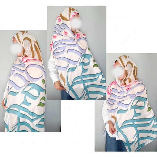 Printed Calligraphy Modals Hijabs | Basimah