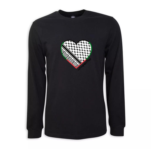 Keffiyeh Kaffiyeh Scarf Hand Pressed Graphic Unisex Long Sleeve