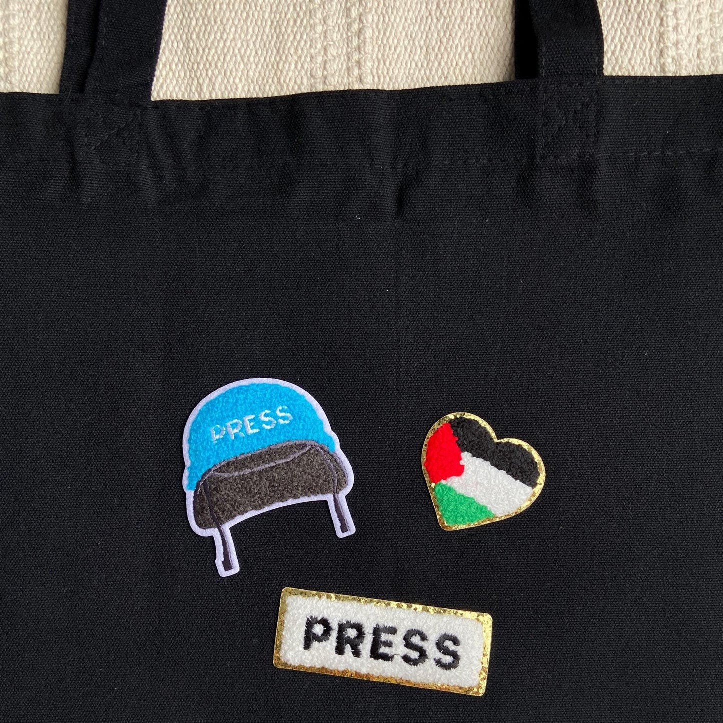 Chenille embroidered iron-on fabric patch