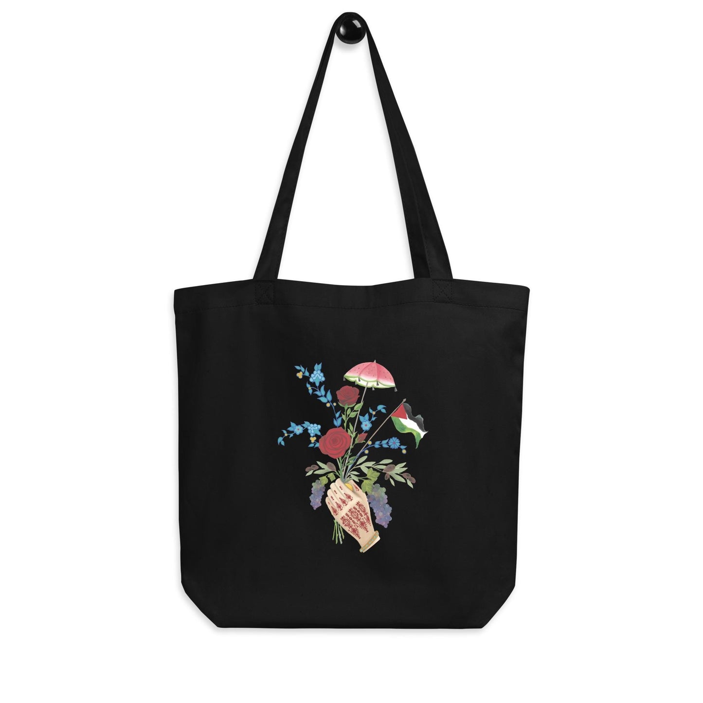Hand-pressed canvas tote bag