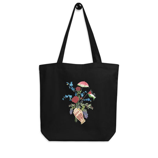 Hand-pressed canvas tote bag