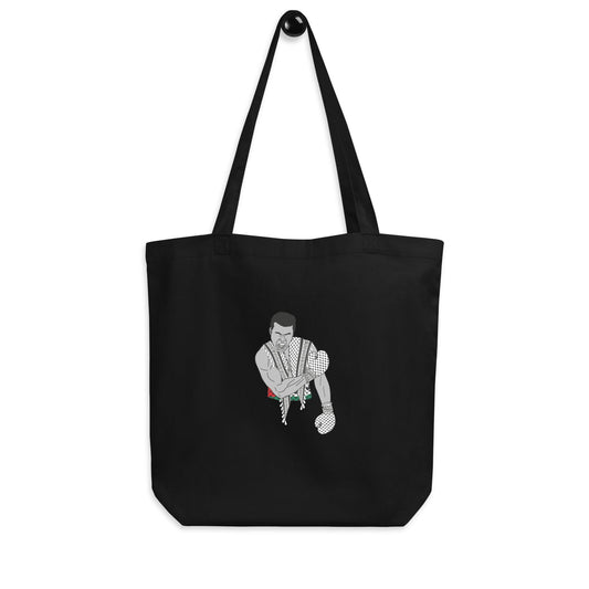Hand-pressed canvas tote bag