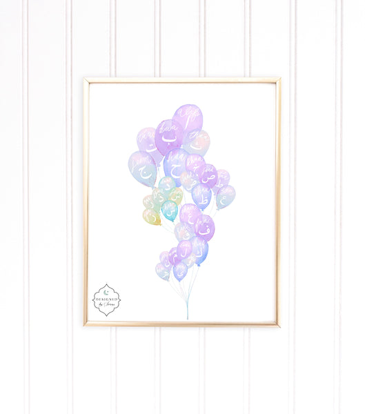 Alphabet Balloons | Digital Art Download