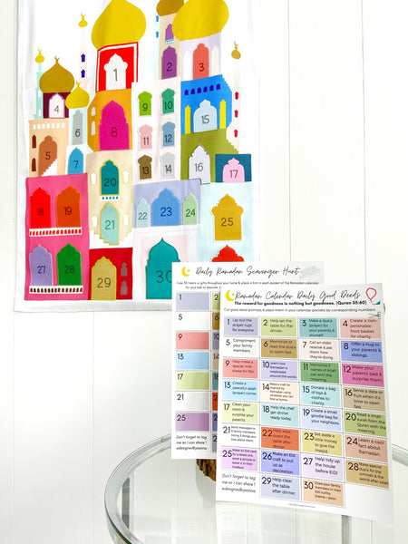 Ramadan Good Deed Calendar Tabs & Spare tabs / Scavenger hunt game for kids | Digital Art Download