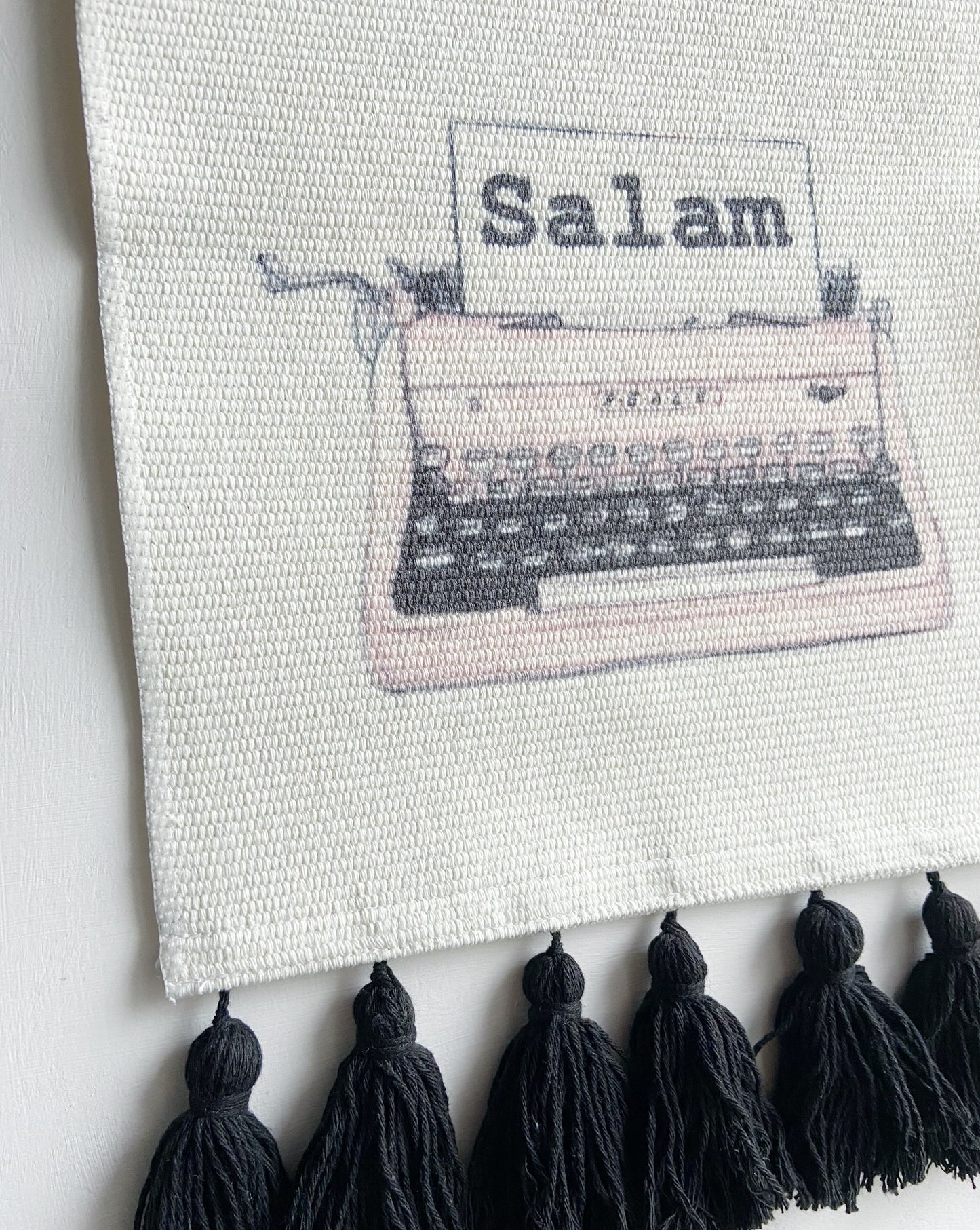 Salam Typewriter Wall Art Tapestry