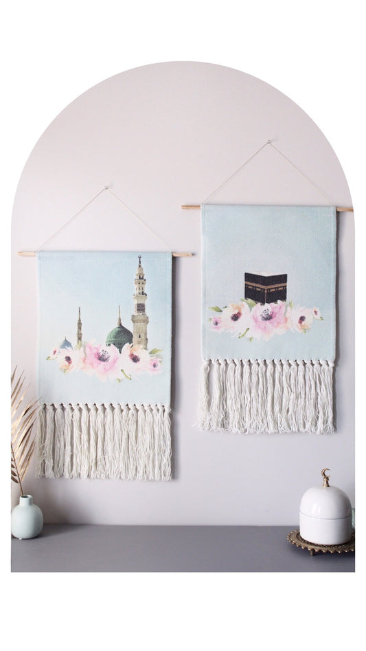 Mecca & Madinah Wall Art Tapestry Home Decor