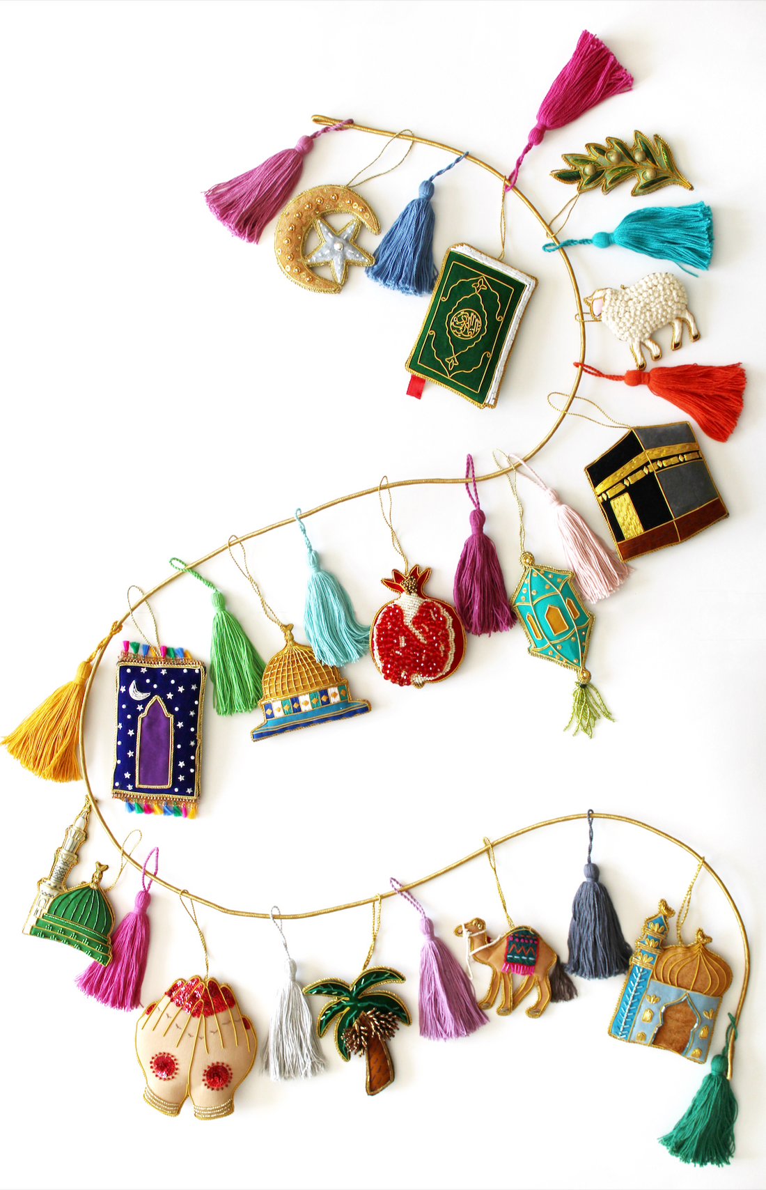 ramadan and eid hajj decoration garland festive embroidered muslim islamic home decor art