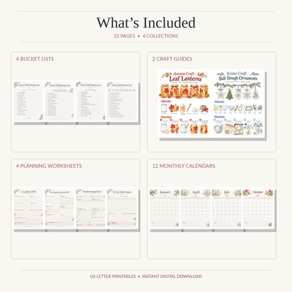 End The Year Right! 2026-2027 Printable Planner Calendar Budget & Habit Tracker