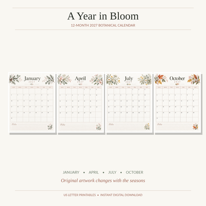 End The Year Right! 2026-2027 Printable Planner Calendar Budget & Habit Tracker
