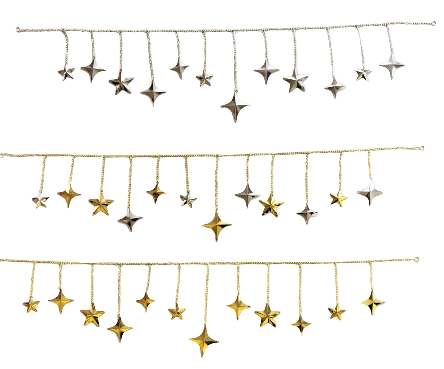 North Star & Sparkle Metal Garland