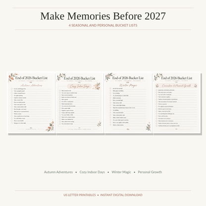 End The Year Right! 2026-2027 Printable Planner Calendar Budget & Habit Tracker