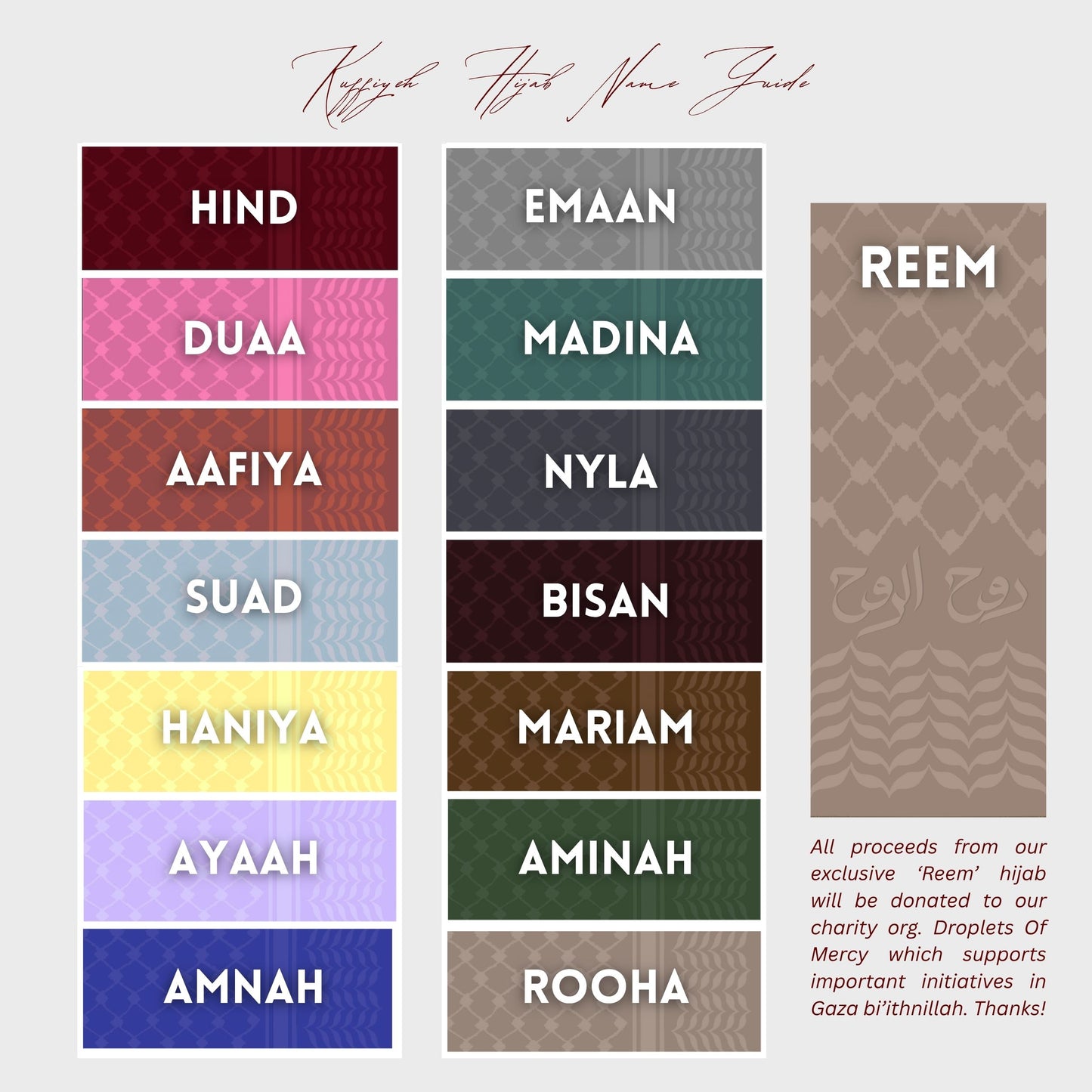 PREORDER 'REEM' Printed Kuffiyeh Modal Hijab