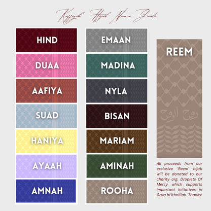 PREORDER 'REEM' Printed Kuffiyeh Modal Hijab
