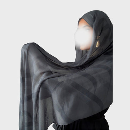 PREORDER Printed Calligraphy Modals Hijabs | Heather