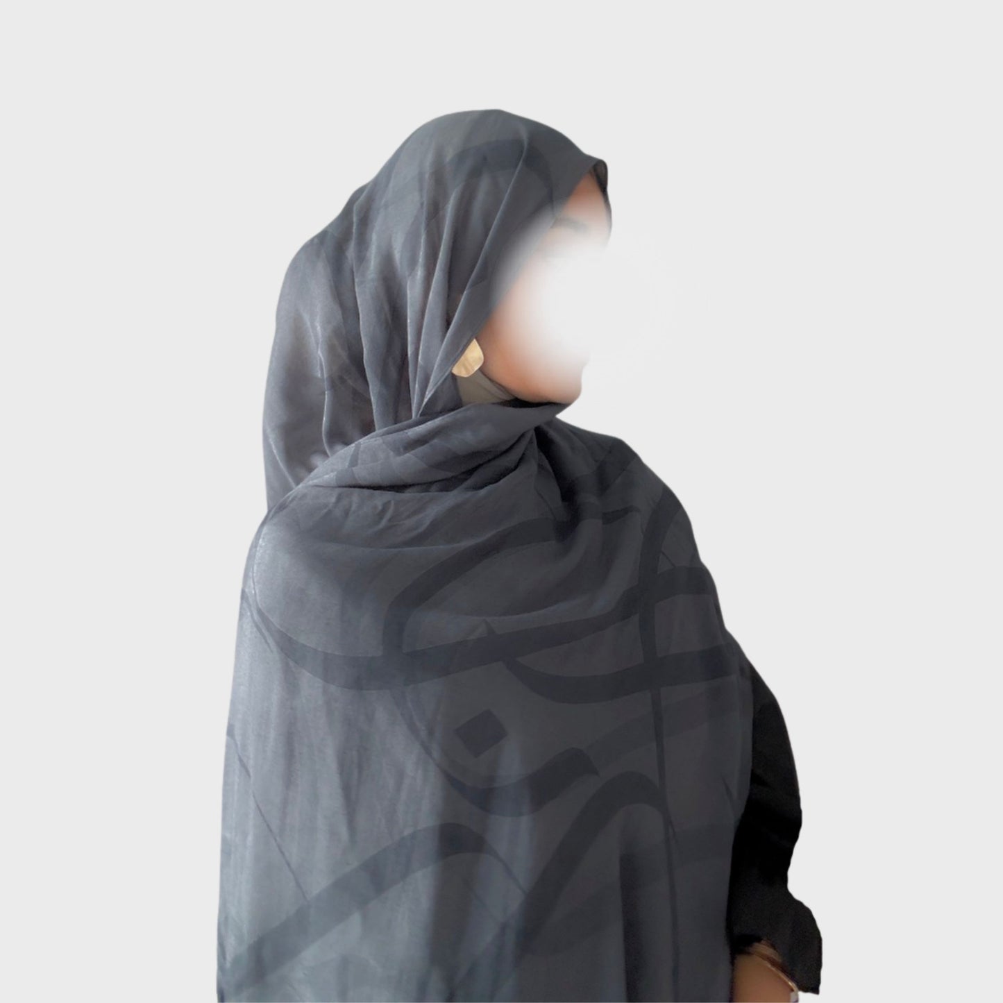 PREORDER Printed Calligraphy Modals Hijabs | Heather