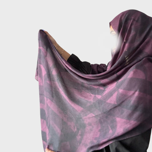 Brush-Stroke Calligraphy Modals Hijab | Sania