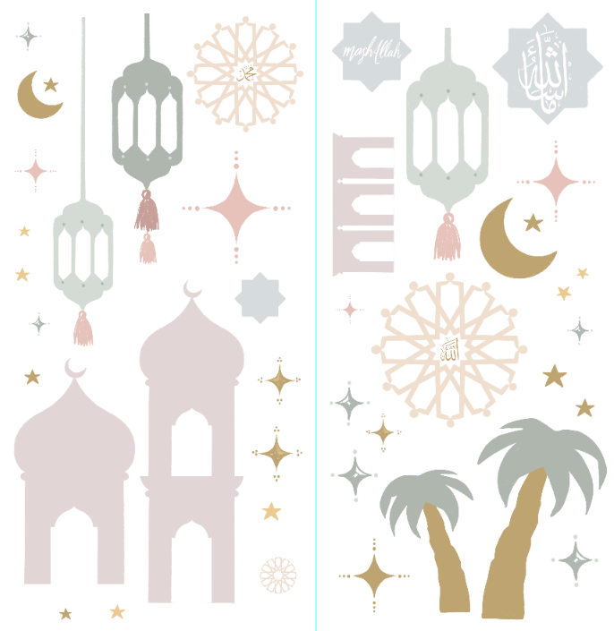 Moon Light Worship Wall Decal Stickers