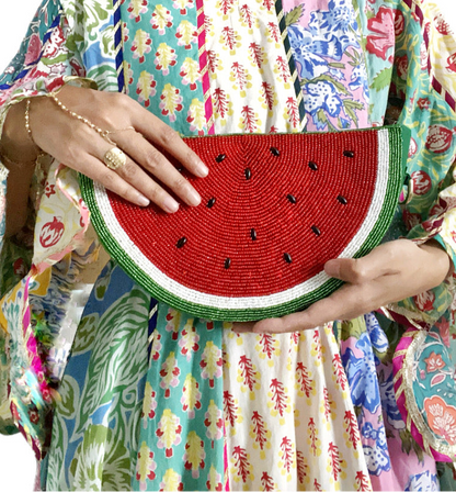 Beaded Palestinian Resistance Watermelon Purse