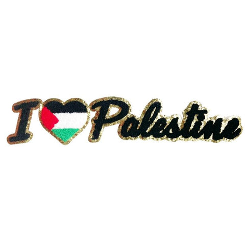 Chenille Iron-on embroidered fabric patch student protest anti-war Gaza Press Free Palestine Social Justice Alaqsa Alquds hijab muslim islam