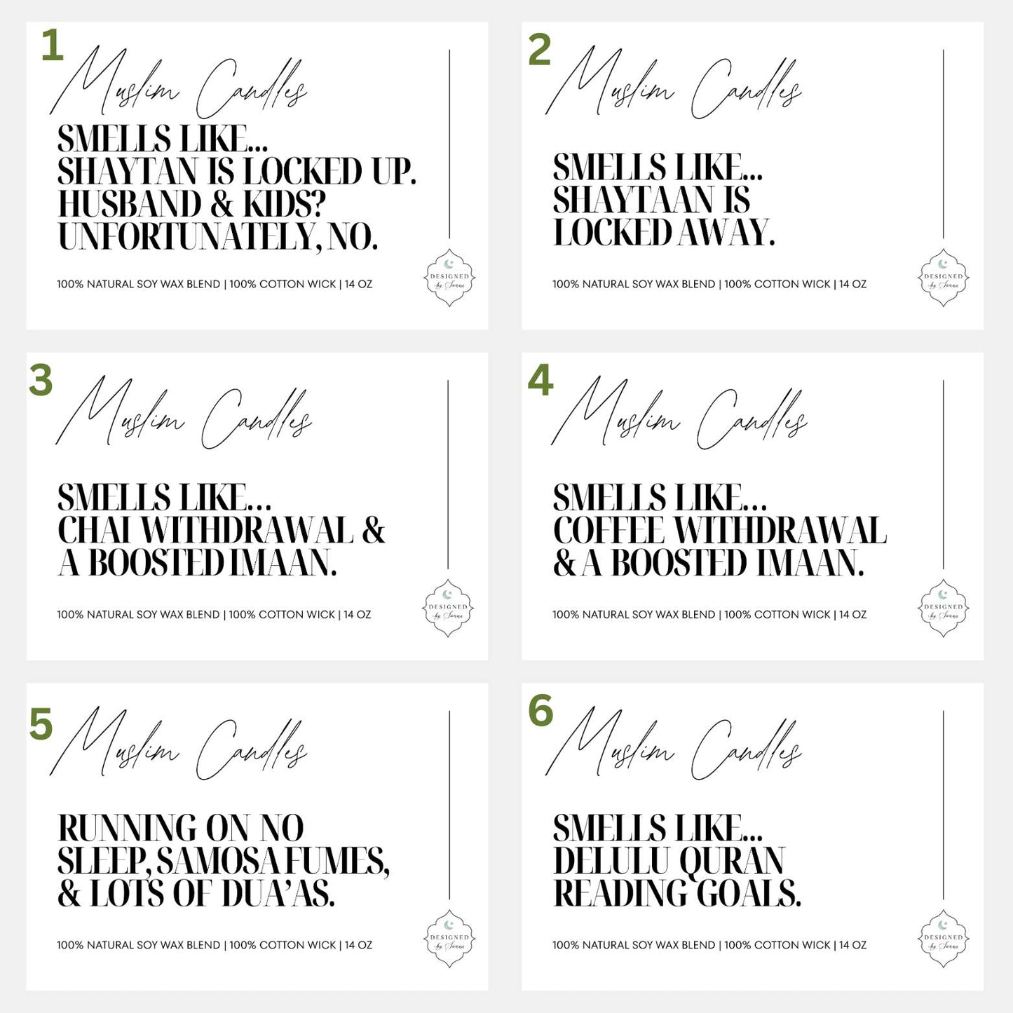 Humorous Muslim Candles | Soy Blend
