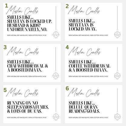 Humorous Muslim Candles | Soy Blend