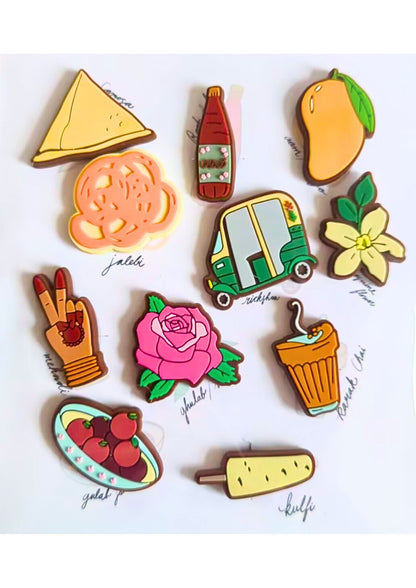 South Asian Croc Charms Set Of 11