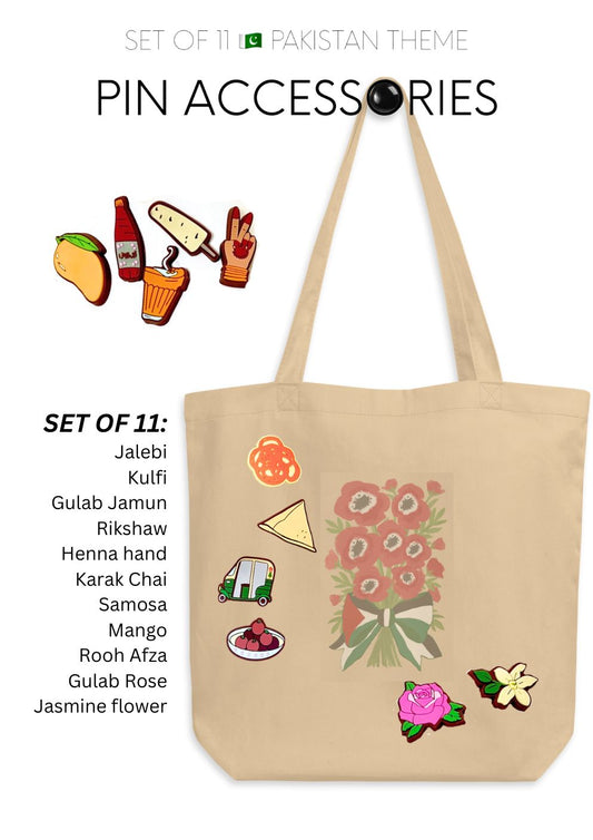 South Asian Pin Charms Set Of 11