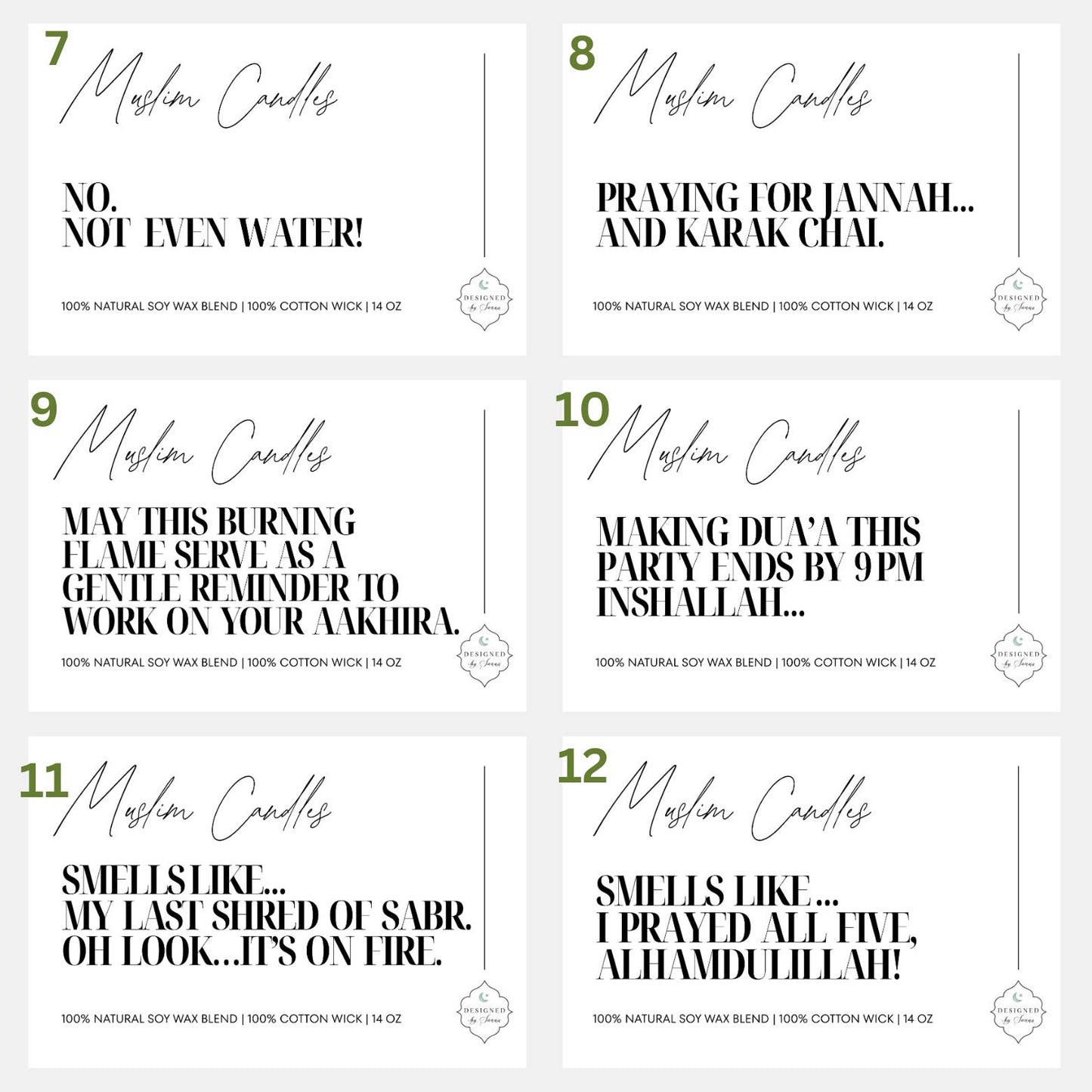 Humorous Muslim Candles | Soy Blend