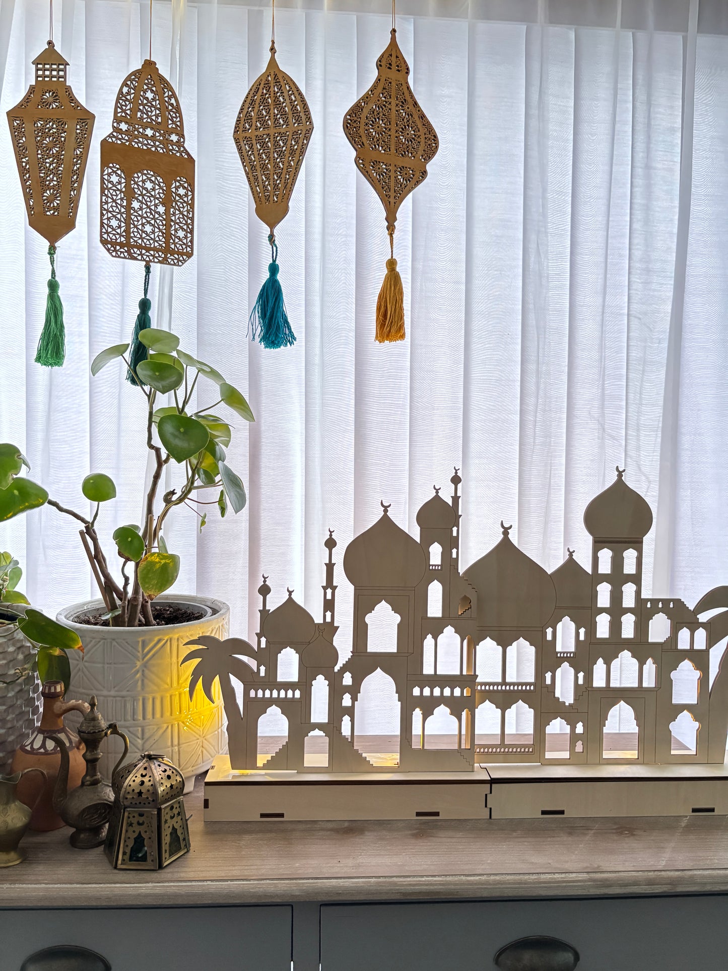 Decorative Light-up Wooden Mosque-Scape DIY Kit