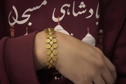 Floral Coin Bracelet Chain