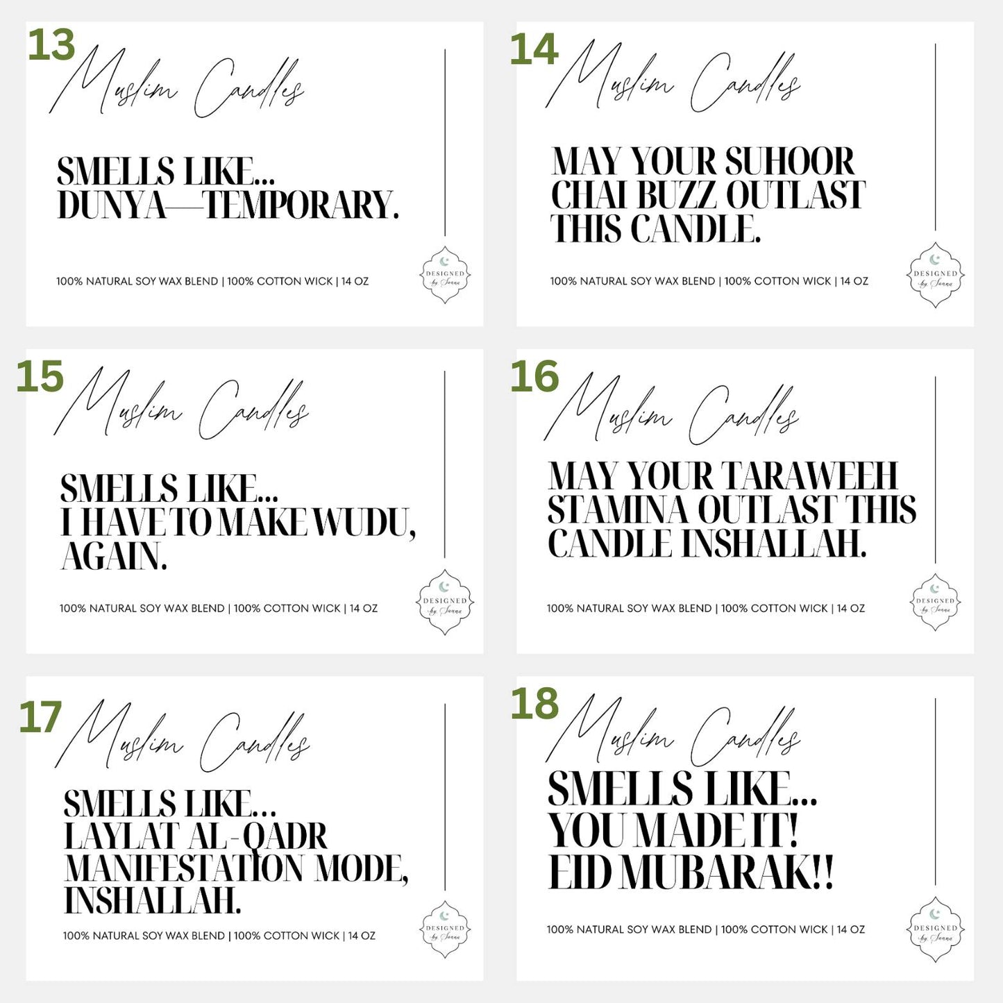 Humorous Muslim Candles | Soy Blend