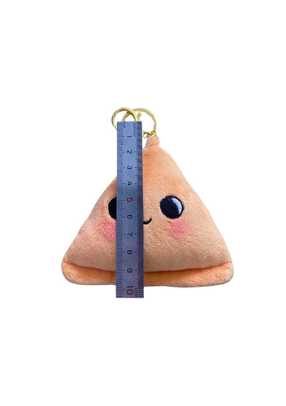 Cute Samosa Keychain + Zip Coin Purse