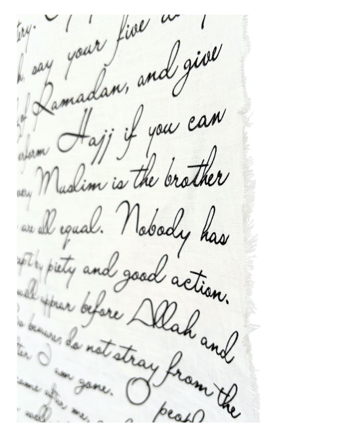 The Last Sermon Tapestry Calligraphy Scroll Art