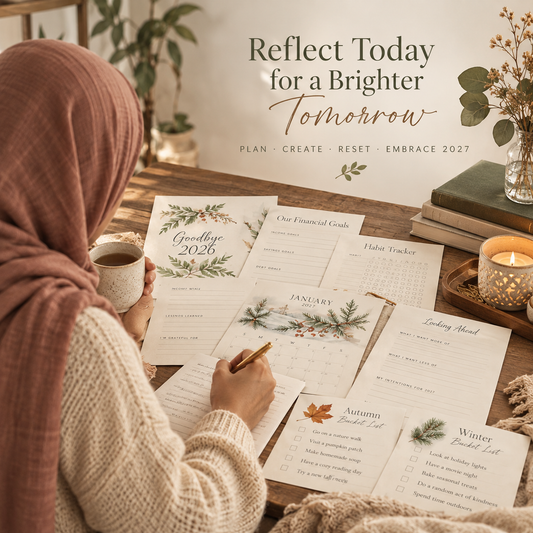 End The Year Right! 2026-2027 Printable Planner Calendar Budget & Habit Tracker