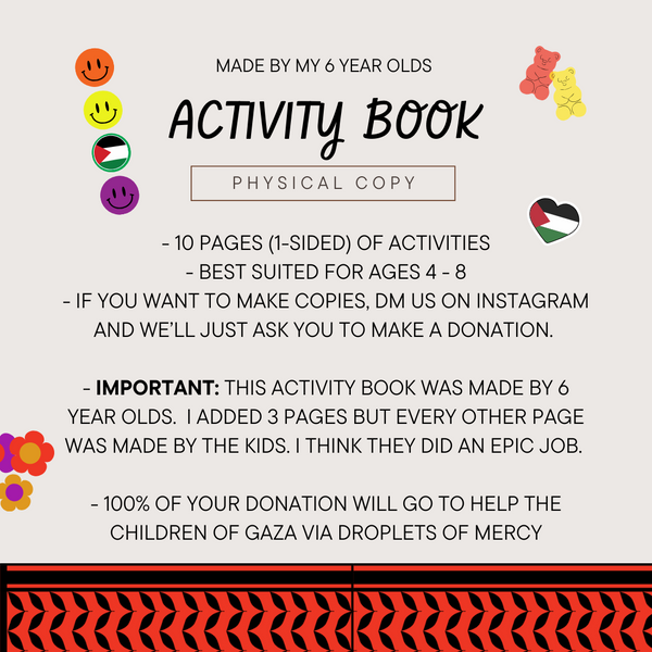 Palestine Activity Book | Digital Print | 100% of proceeds go to Gaza emergency aid