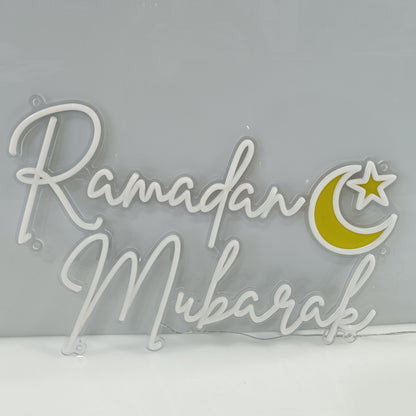 Eid Mubarak Festive Warm Neon Light