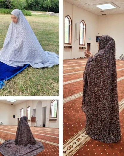 One-Piece Long Lightweight Prayer Hijab