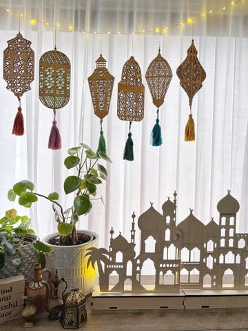 Decorative Light-up Wooden Mosque-Scape DIY kit