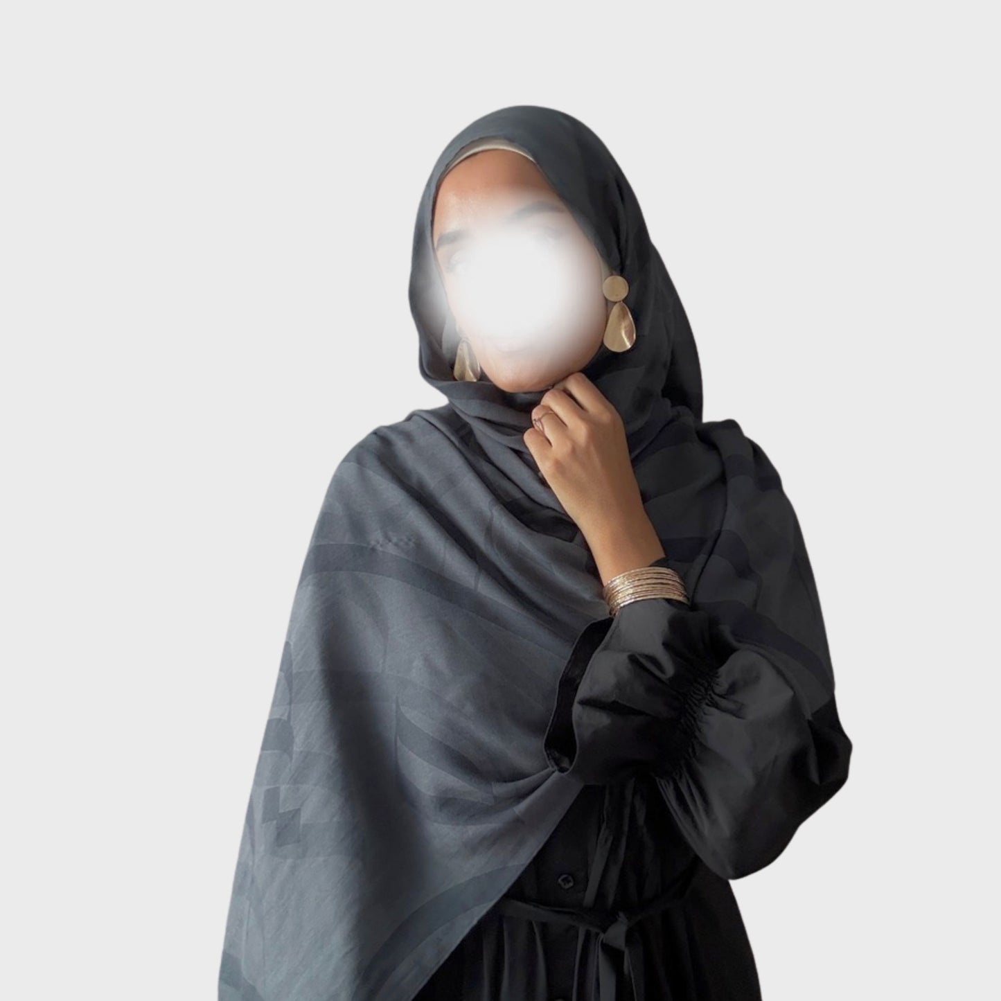 PREORDER Printed Calligraphy Modals Hijabs | Heather