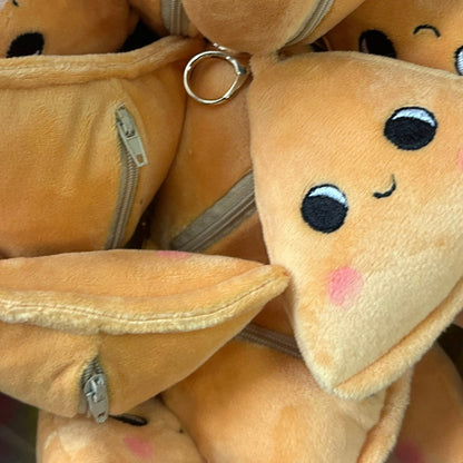 Cute Samosa Keychain + Zip Coin Purse