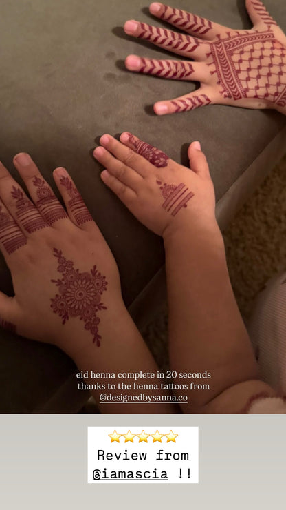 Henna Tattoo Sticker Sheets Set of 5