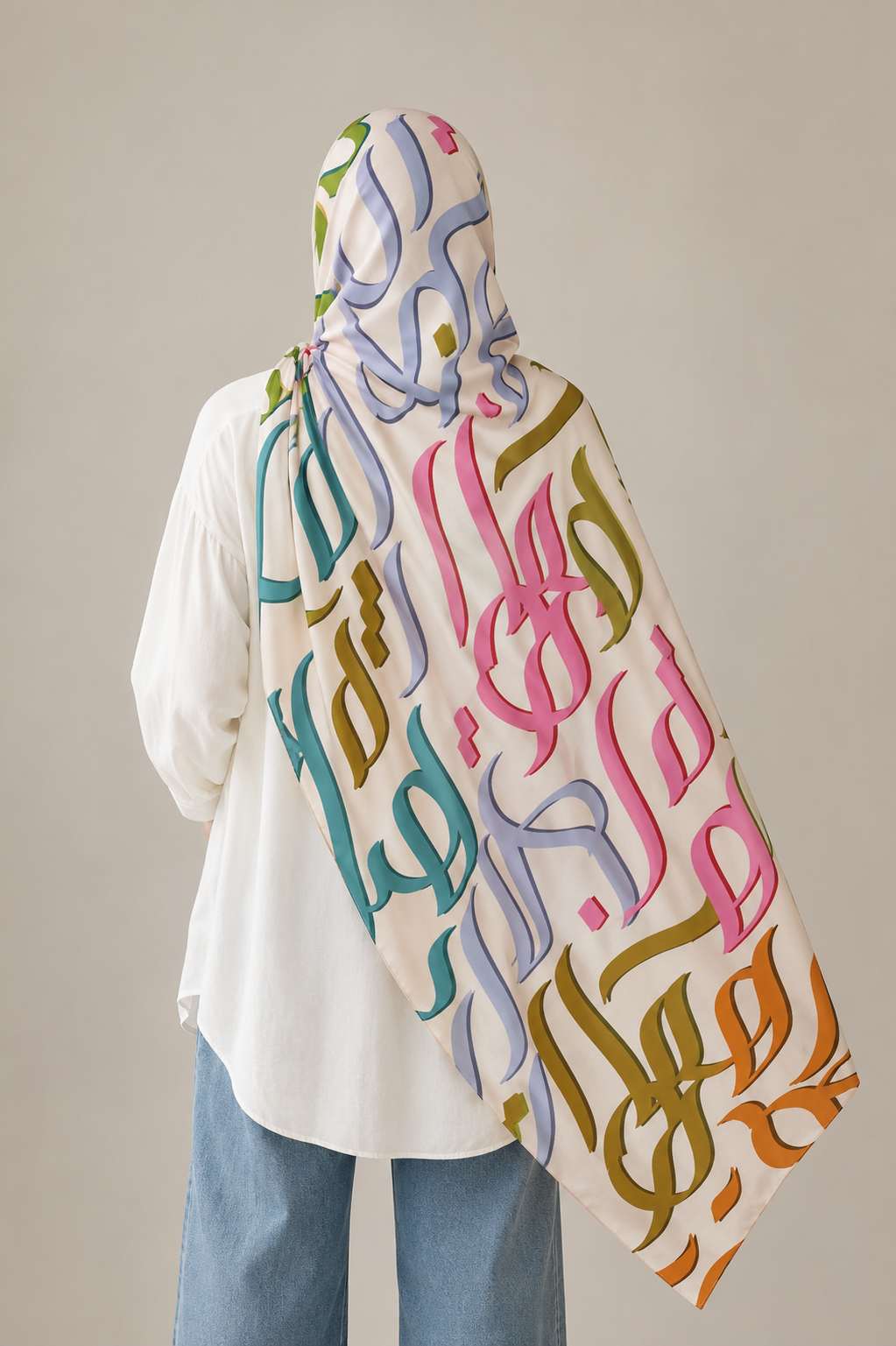 Printed Calligraphy Modals Hijabs | Basimah