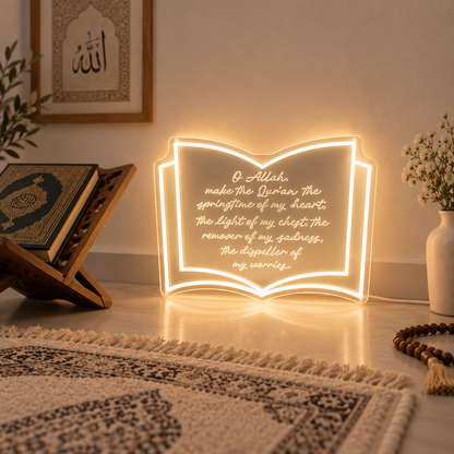 Beautiful Dua'a Heart Neon Light