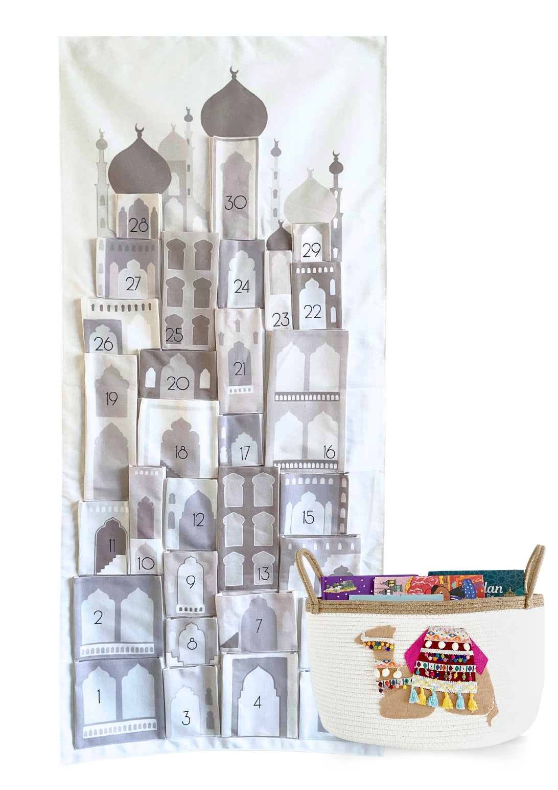 Beige Mosque 30 Day Pocket Ramadan Good Deed Calendar