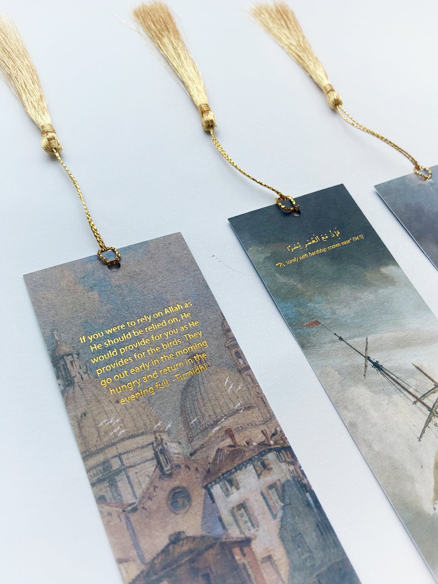 Artisanal Oil Paint Islamic Quote Bookmarks Set Of Three
