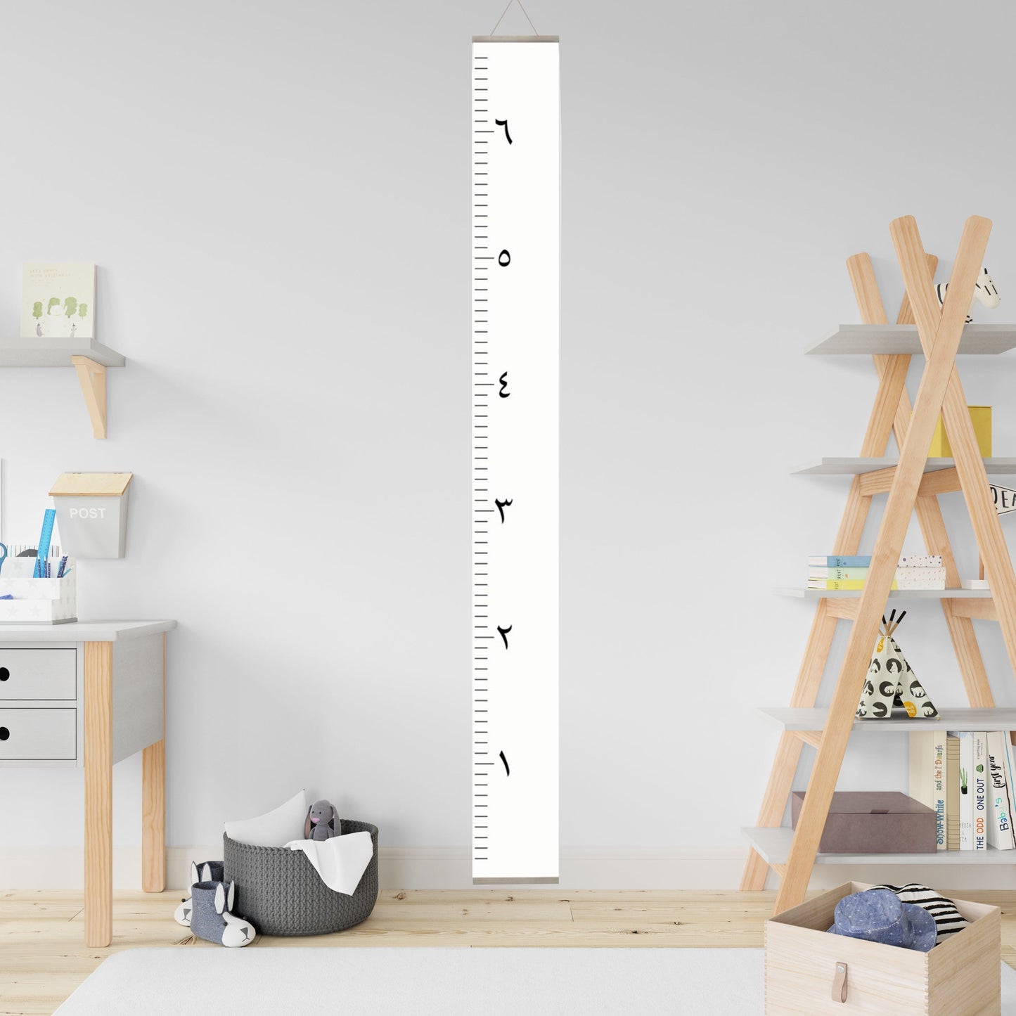 Arabic Numeral Growth Chart Kids Nursery Room