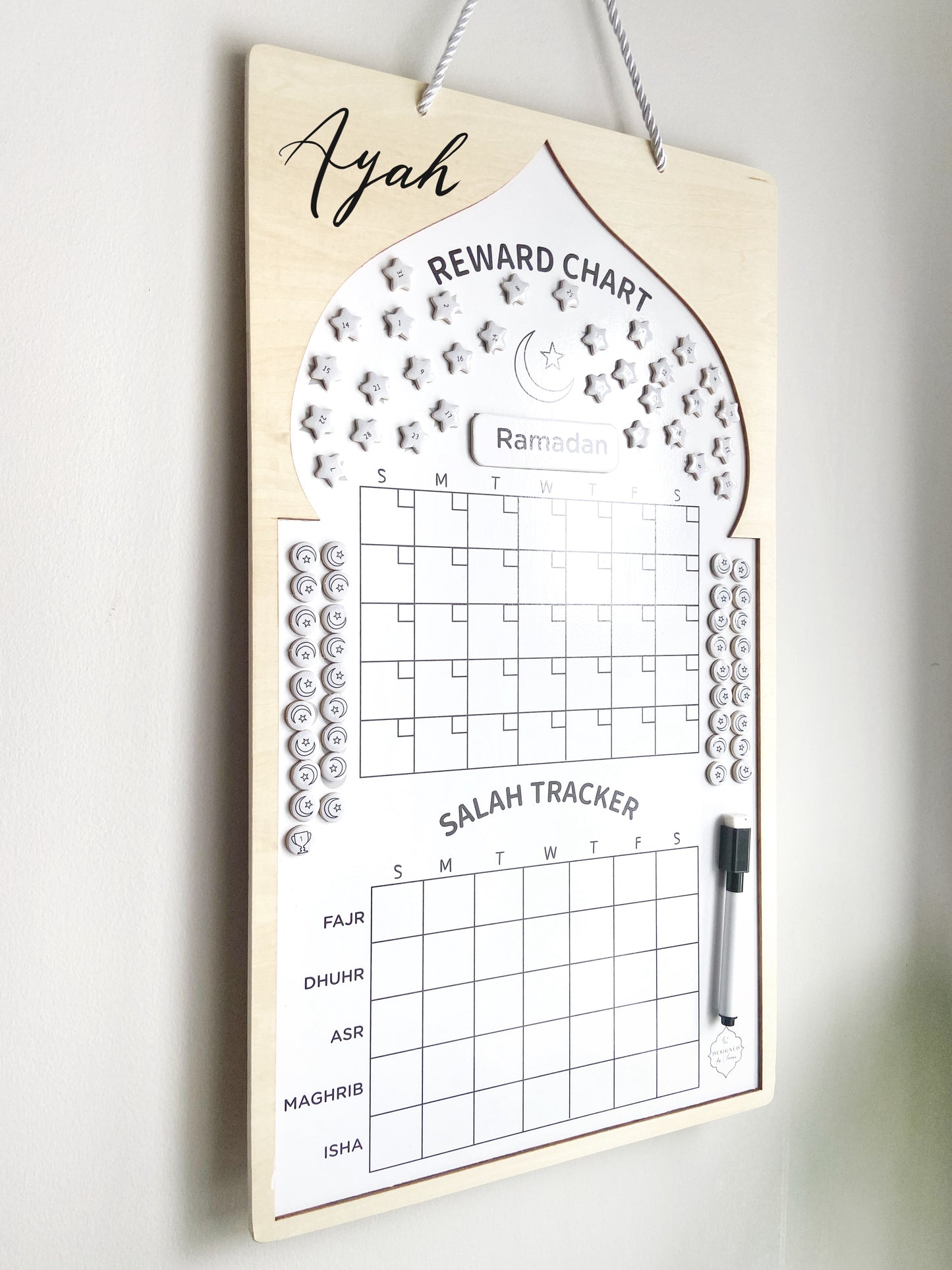 Magnetic Salat Tracker & Good Deed Reward Chart