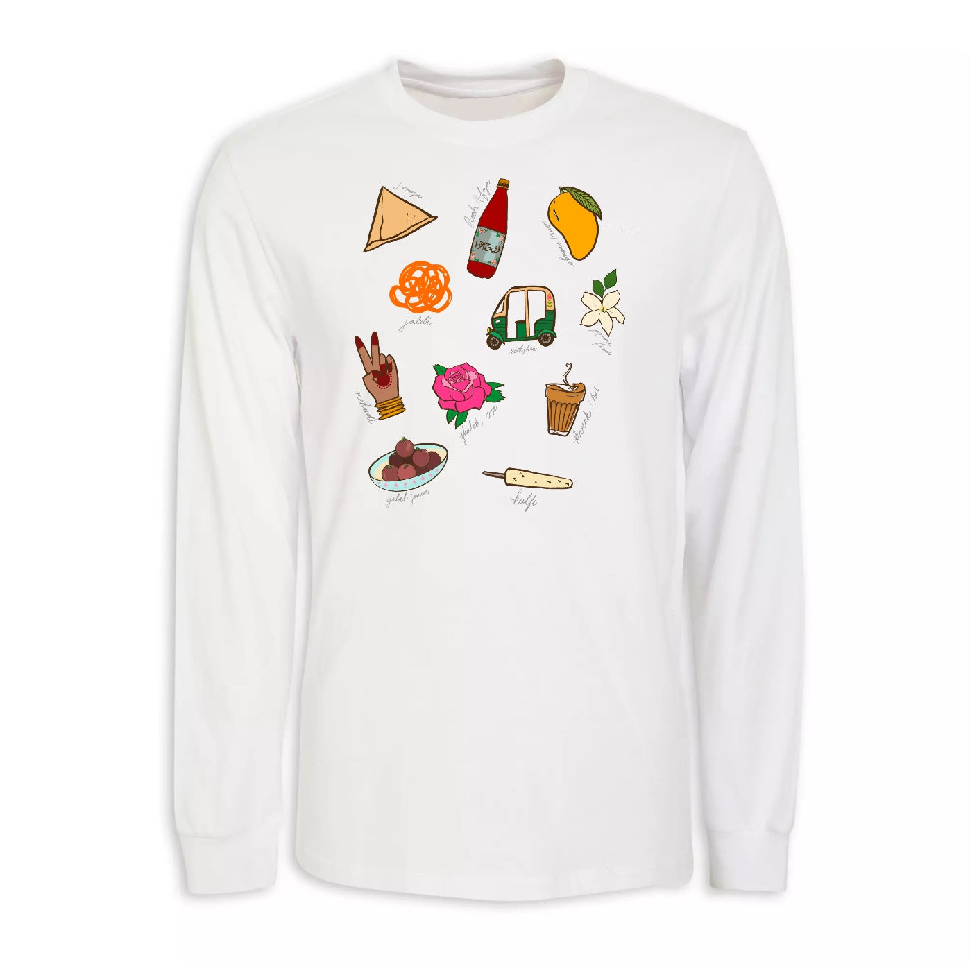 South Asian Hand-Pressed Graphic Unisex Long Sleeve