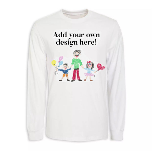 Personalized Custom Gift Add-Your-Design Unisex Premium T-shirt Keepsake Kids Drawing Birthday Holiday Fathers Day Mothers Day Sweet Gifting