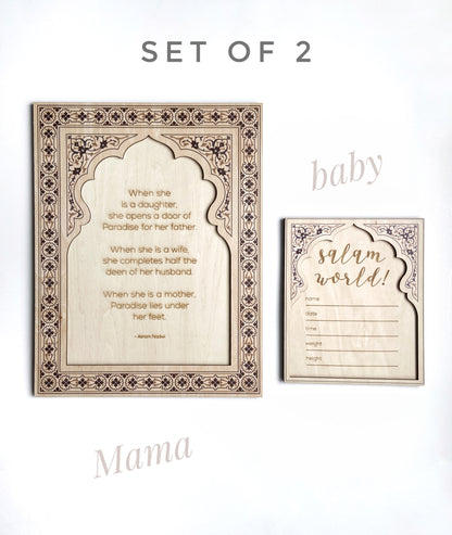 Honoured Women Inspirational Quote Wooden Art Frame